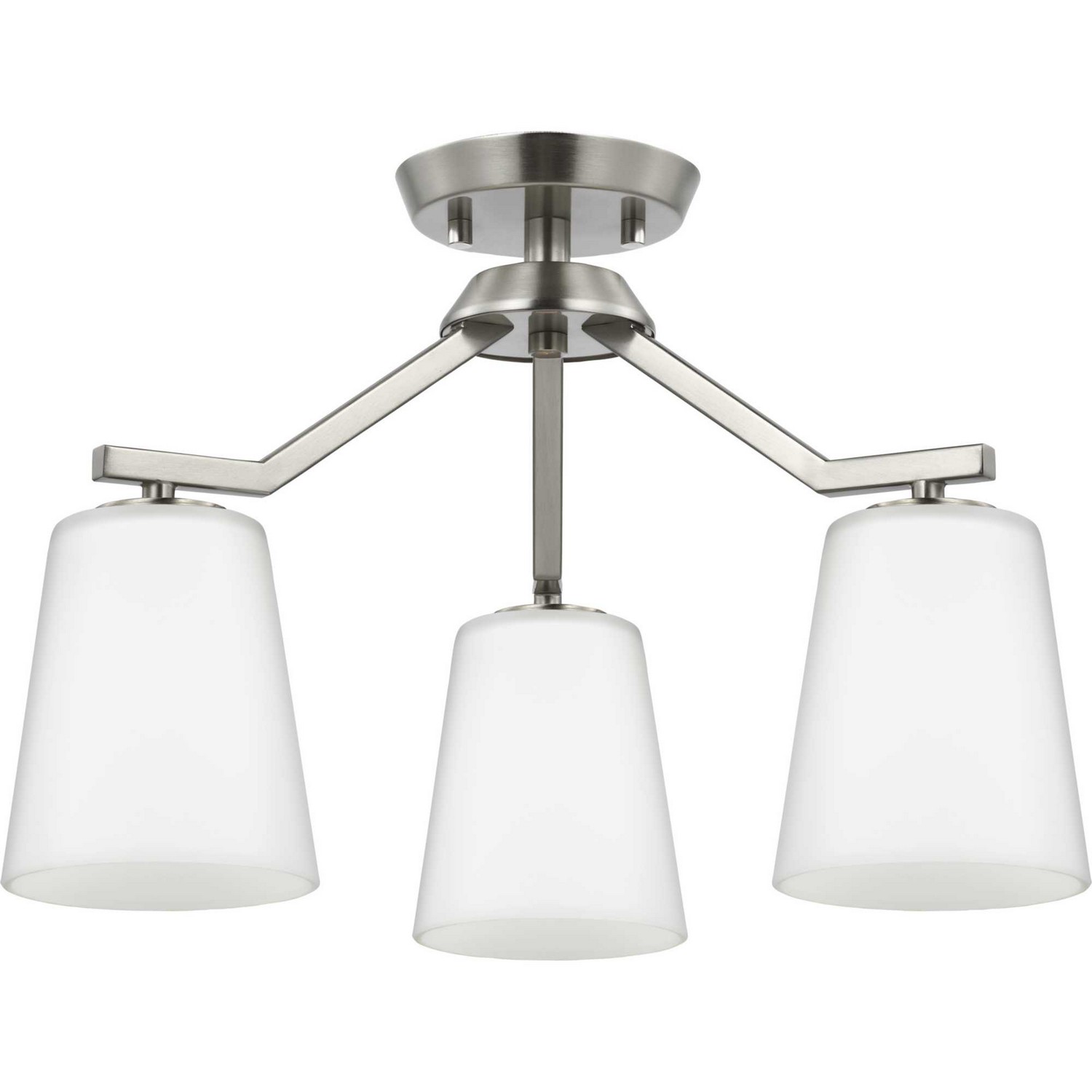 Photos - Chandelier / Lamp Progress Lighting Brushed Nickel Chandelier Conv from the Vertex Collection P400342-009 
