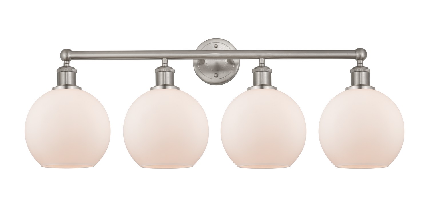 Four Light Bath Vanity by Innovations - Edison Collection, Satin Nickel Finish - 616-4W-SN-G121-8