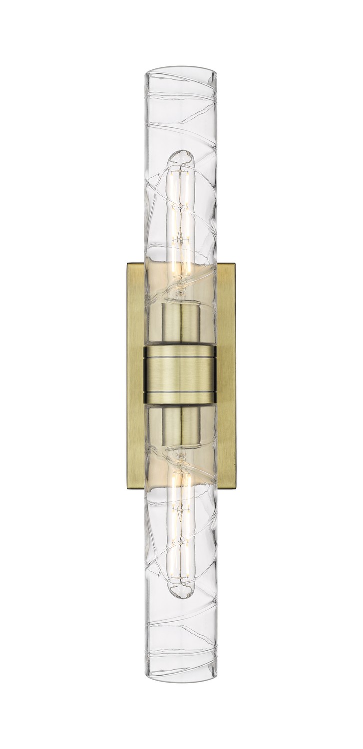 Two Light Bath Vanity by Innovations - Downtown Urban Collection, Antique Brass Finish - 617-2W-AB-G617-11DE