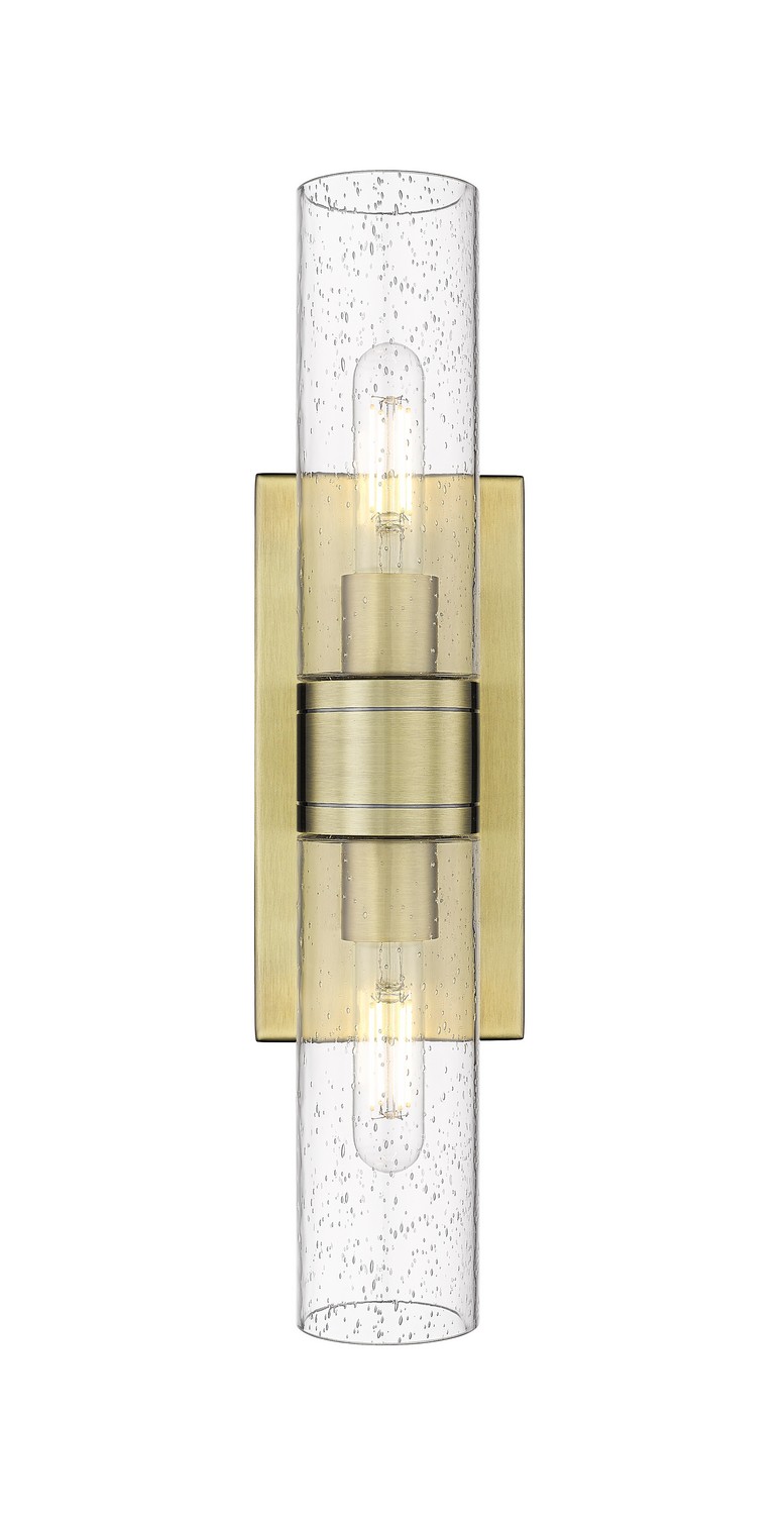 Two Light Bath Vanity by Innovations - Downtown Urban Collection, Antique Brass Finish - 617-2W-AB-G617-8SDY