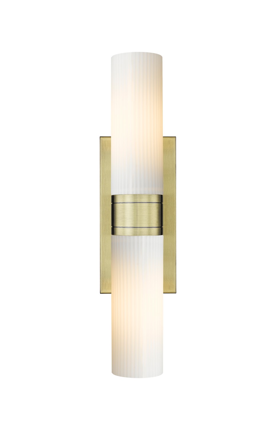 Two Light Bath Vanity by Innovations - Downtown Urban Collection, Antique Brass Finish - 617-2W-AB-G617-8SWH