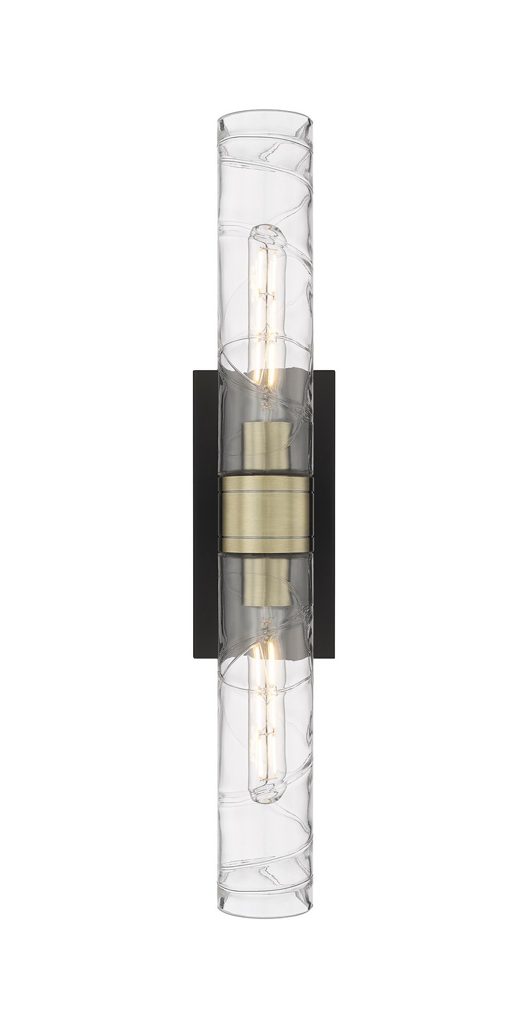 Two Light Bath Vanity by Innovations - Downtown Urban Collection, Black Antique Brass Finish - 617-2W-BAB-G617-11DE