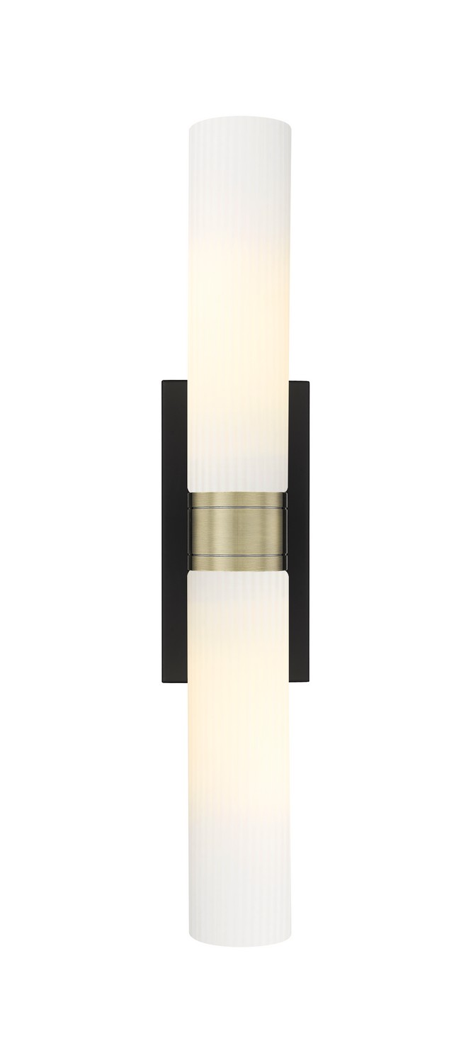 Two Light Bath Vanity by Innovations - Downtown Urban Collection, Black Antique Brass Finish - 617-2W-BAB-G617-11SWH