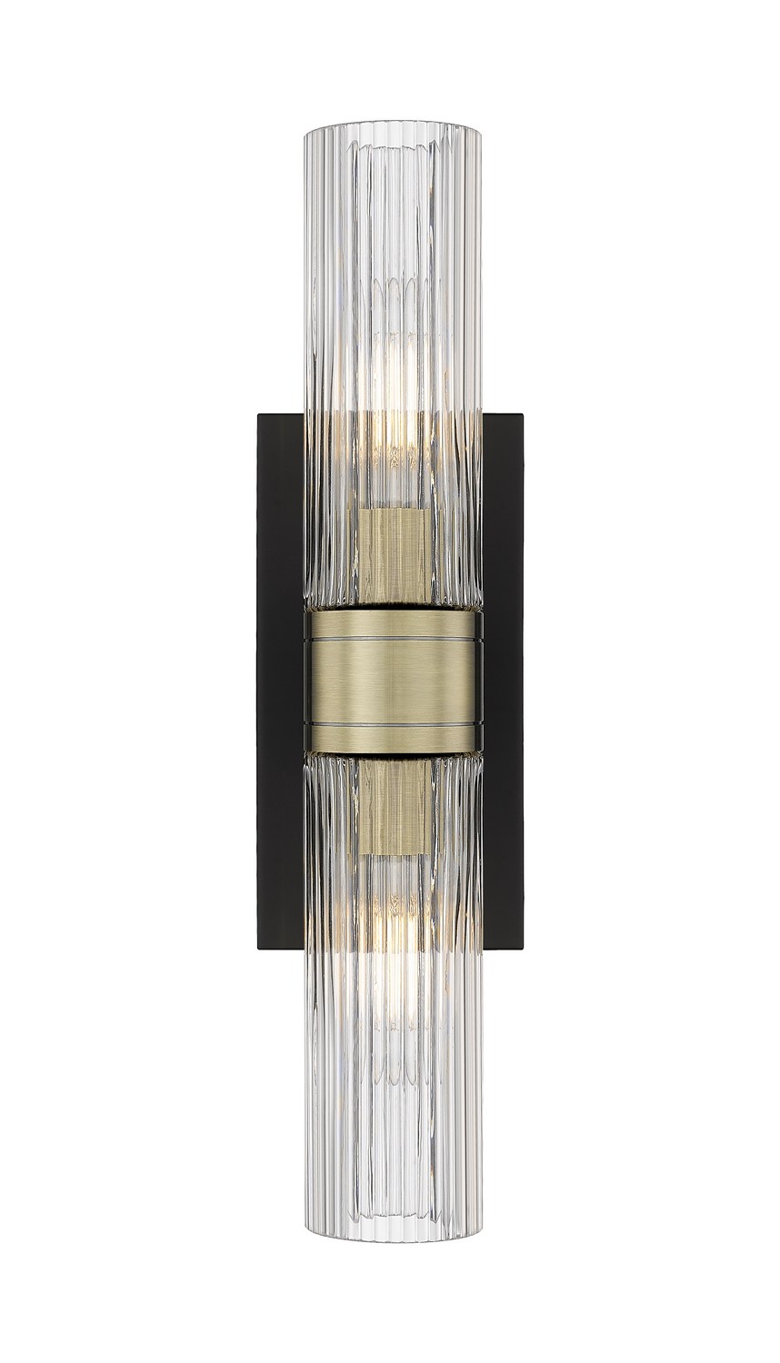 Two Light Bath Vanity by Innovations - Downtown Urban Collection, Black Antique Brass Finish - 617-2W-BAB-G617-8SCL