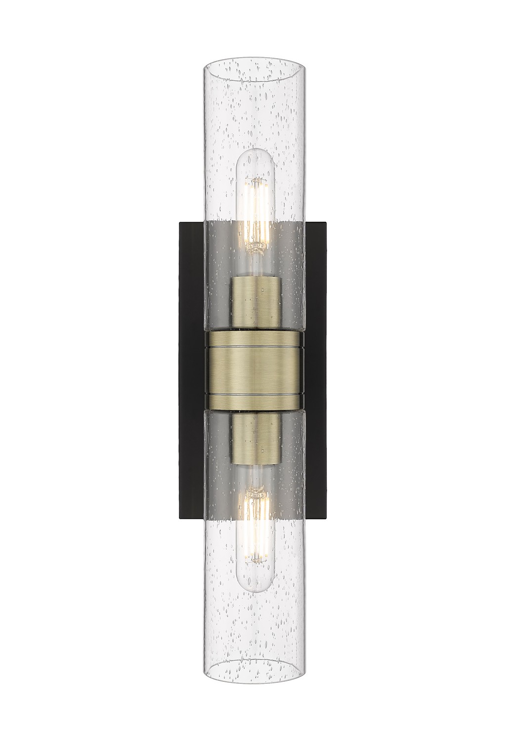 Two Light Bath Vanity by Innovations - Downtown Urban Collection, Black Antique Brass Finish - 617-2W-BAB-G617-8SDY