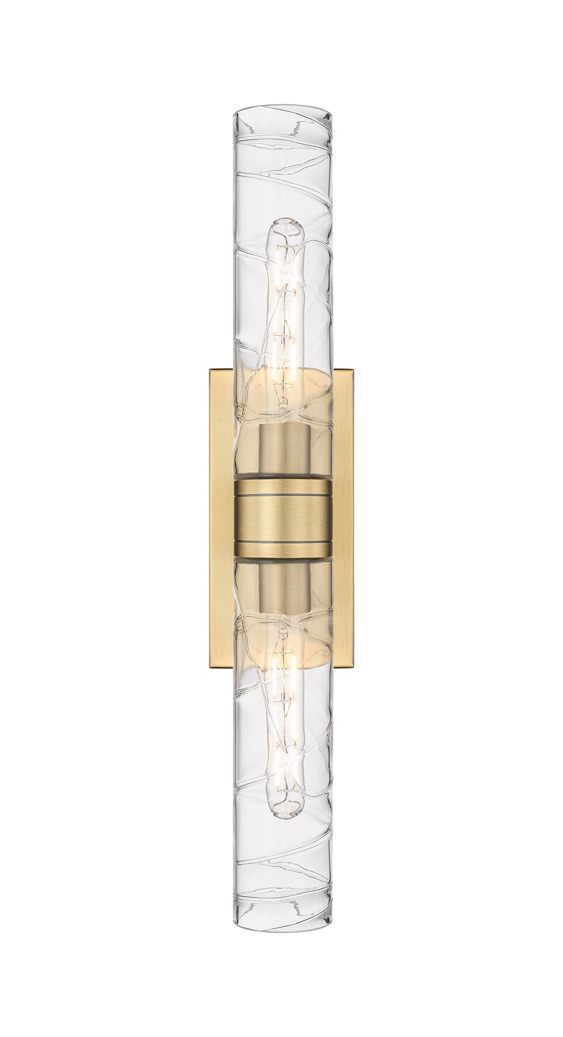 Two Light Bath Vanity by Innovations - Downtown Urban Collection, Brushed Brass Finish - 617-2W-BB-G617-11DE