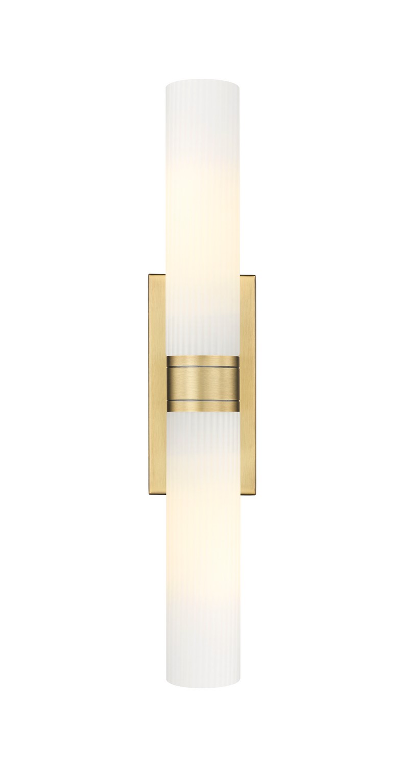 Two Light Bath Vanity by Innovations - Downtown Urban Collection, Brushed Brass Finish - 617-2W-BB-G617-11SWH