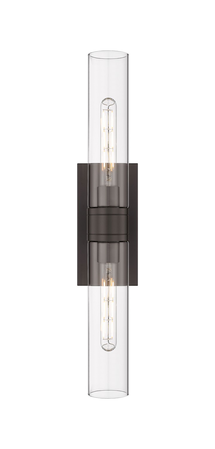 Two Light Bath Vanity by Innovations - Downtown Urban Collection, Oil Rubbed Bronze Finish - 617-2W-OB-G617-11CL