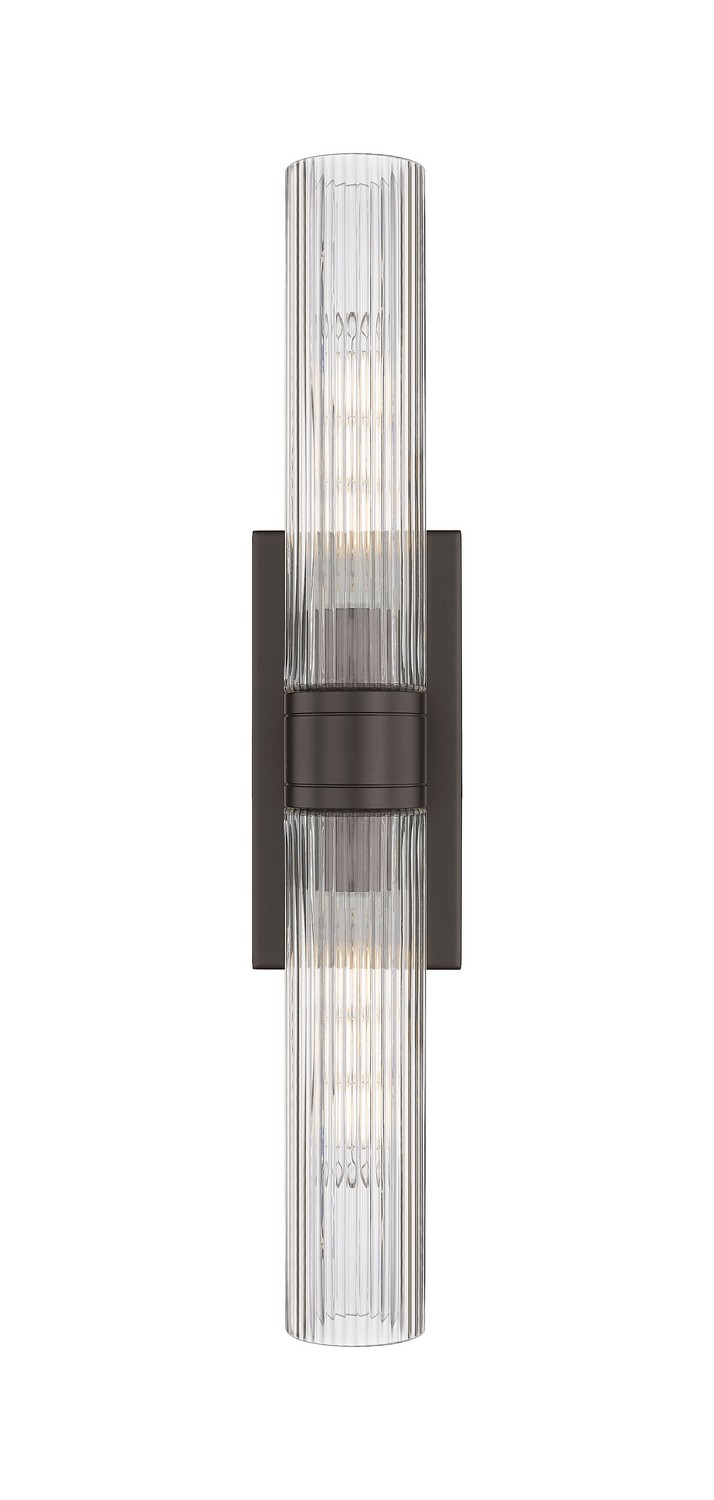 Two Light Bath Vanity by Innovations - Downtown Urban Collection, Oil Rubbed Bronze Finish - 617-2W-OB-G617-11SCL