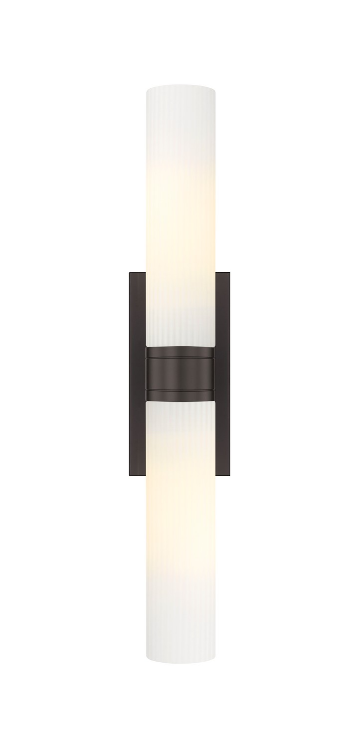 Two Light Bath Vanity by Innovations - Downtown Urban Collection, Oil Rubbed Bronze Finish - 617-2W-OB-G617-11SWH