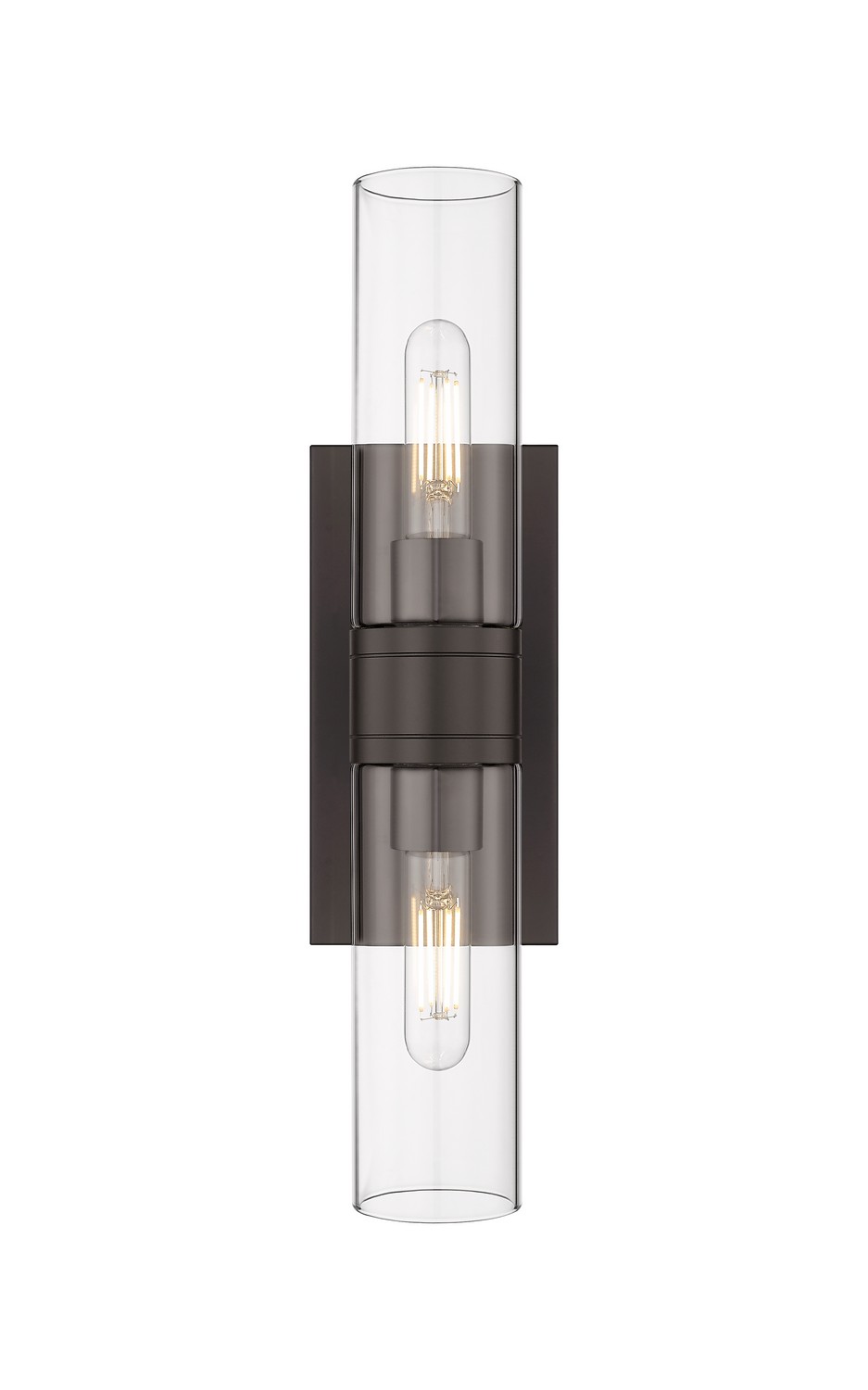 Two Light Bath Vanity by Innovations - Downtown Urban Collection, Oil Rubbed Bronze Finish - 617-2W-OB-G617-8CL