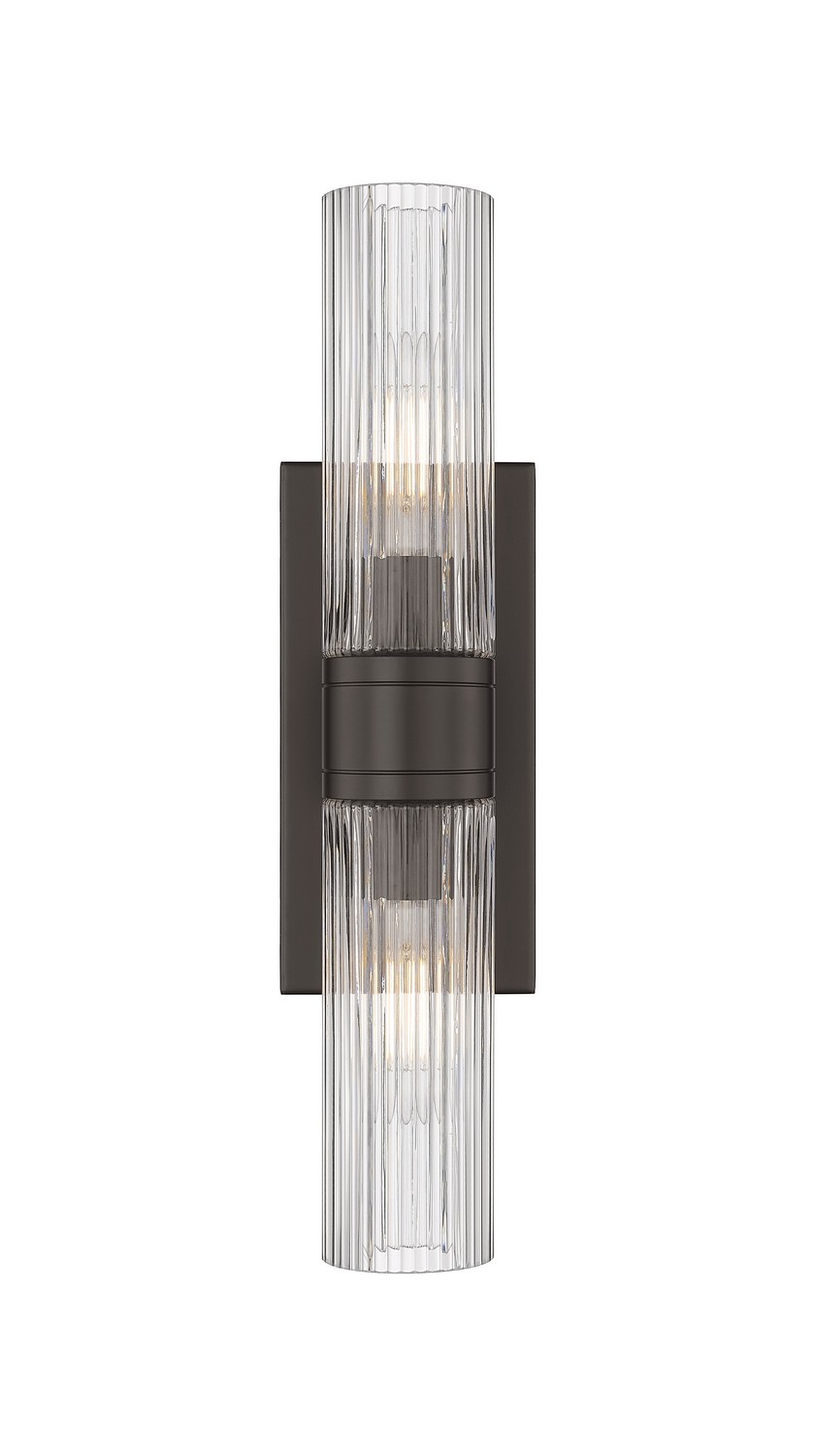 Two Light Bath Vanity by Innovations - Downtown Urban Collection, Oil Rubbed Bronze Finish - 617-2W-OB-G617-8SCL