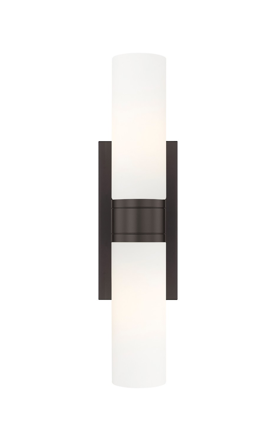 Two Light Bath Vanity by Innovations - Downtown Urban Collection, Oil Rubbed Bronze Finish - 617-2W-OB-G617-8WH