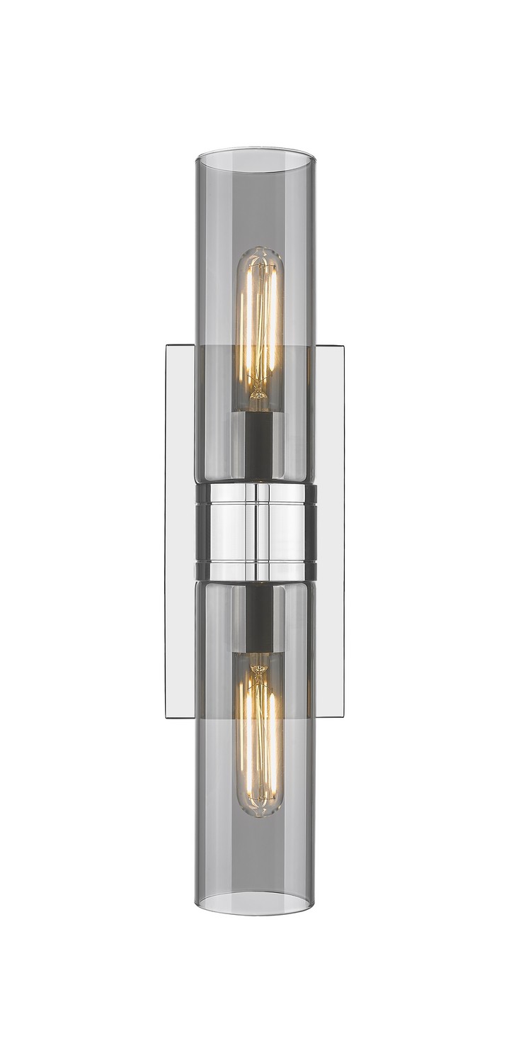 Two Light Bath Vanity by Innovations - Downtown Urban Collection, Polished Chrome Finish - 617-2W-PC-G617-8SM