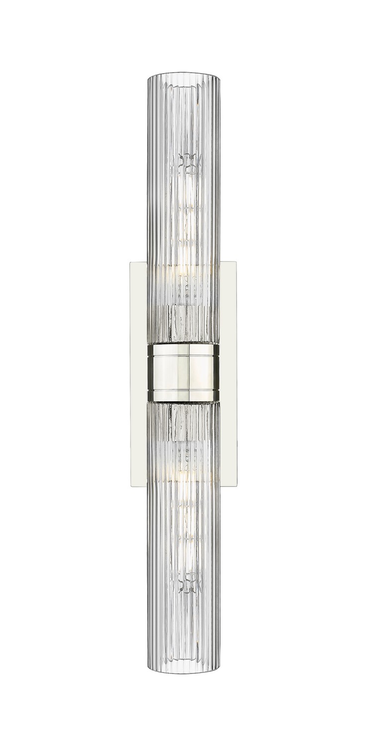 Two Light Bath Vanity by Innovations - Downtown Urban Collection, Polished Nickel Finish - 617-2W-PN-G617-11SCL