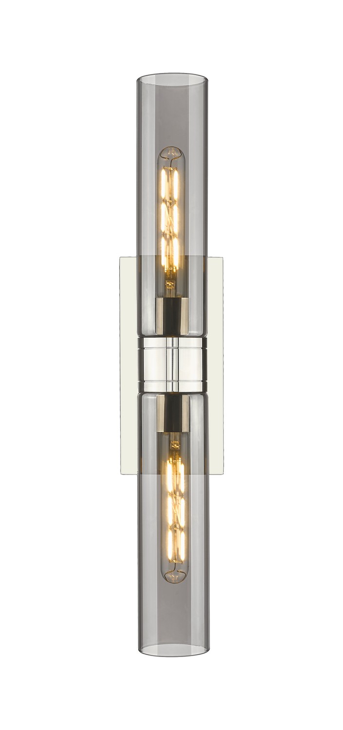 Two Light Bath Vanity by Innovations - Downtown Urban Collection, Polished Nickel Finish - 617-2W-PN-G617-11SM