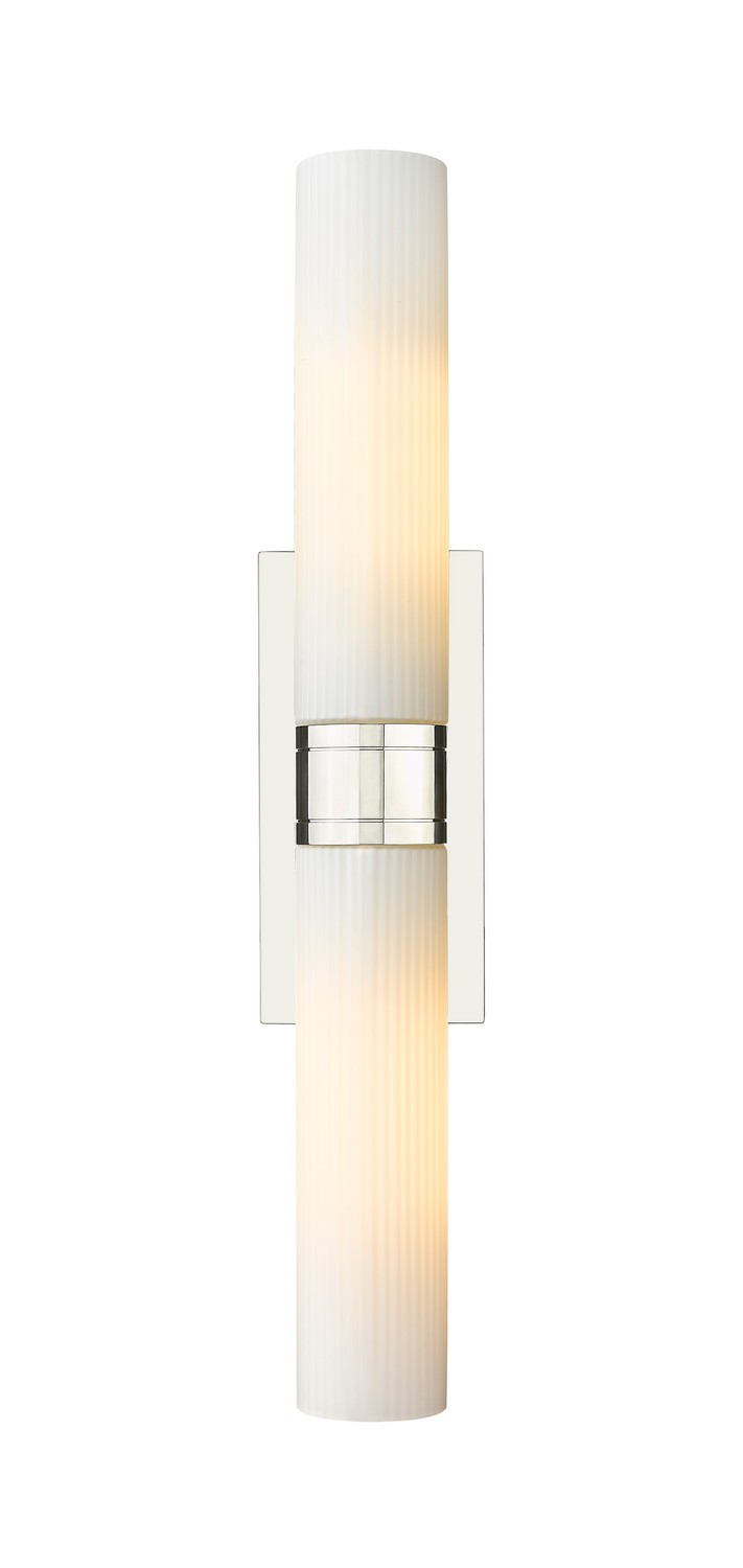 Two Light Bath Vanity by Innovations - Downtown Urban Collection, Polished Nickel Finish - 617-2W-PN-G617-11SWH