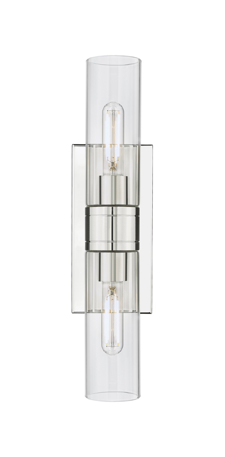 Two Light Bath Vanity by Innovations - Downtown Urban Collection, Polished Nickel Finish - 617-2W-PN-G617-8CL