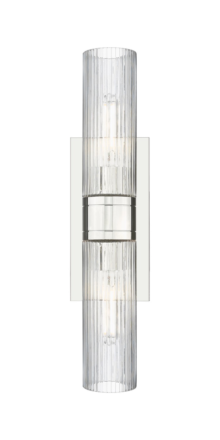 Two Light Bath Vanity by Innovations - Downtown Urban Collection, Polished Nickel Finish - 617-2W-PN-G617-8SCL