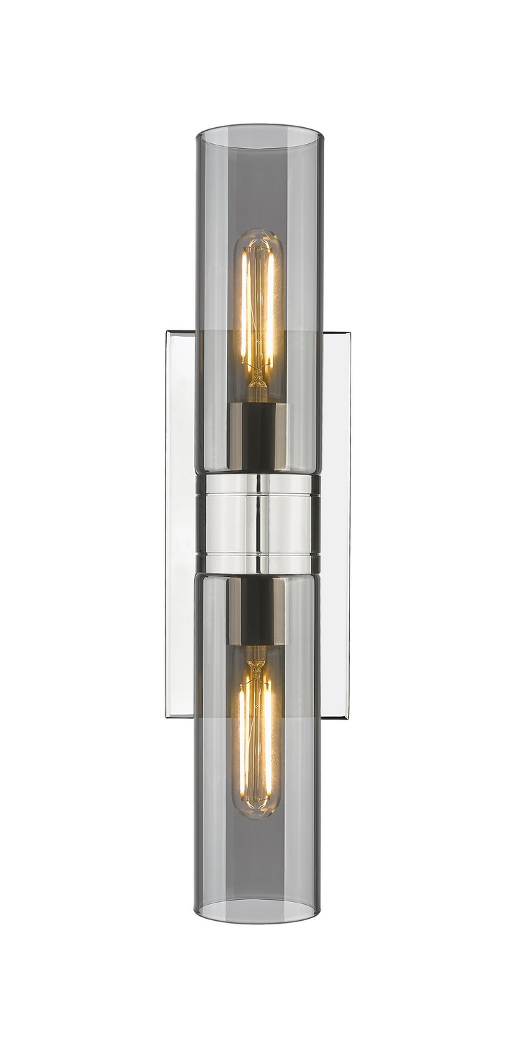 Two Light Bath Vanity by Innovations - Downtown Urban Collection, Polished Nickel Finish - 617-2W-PN-G617-8SM