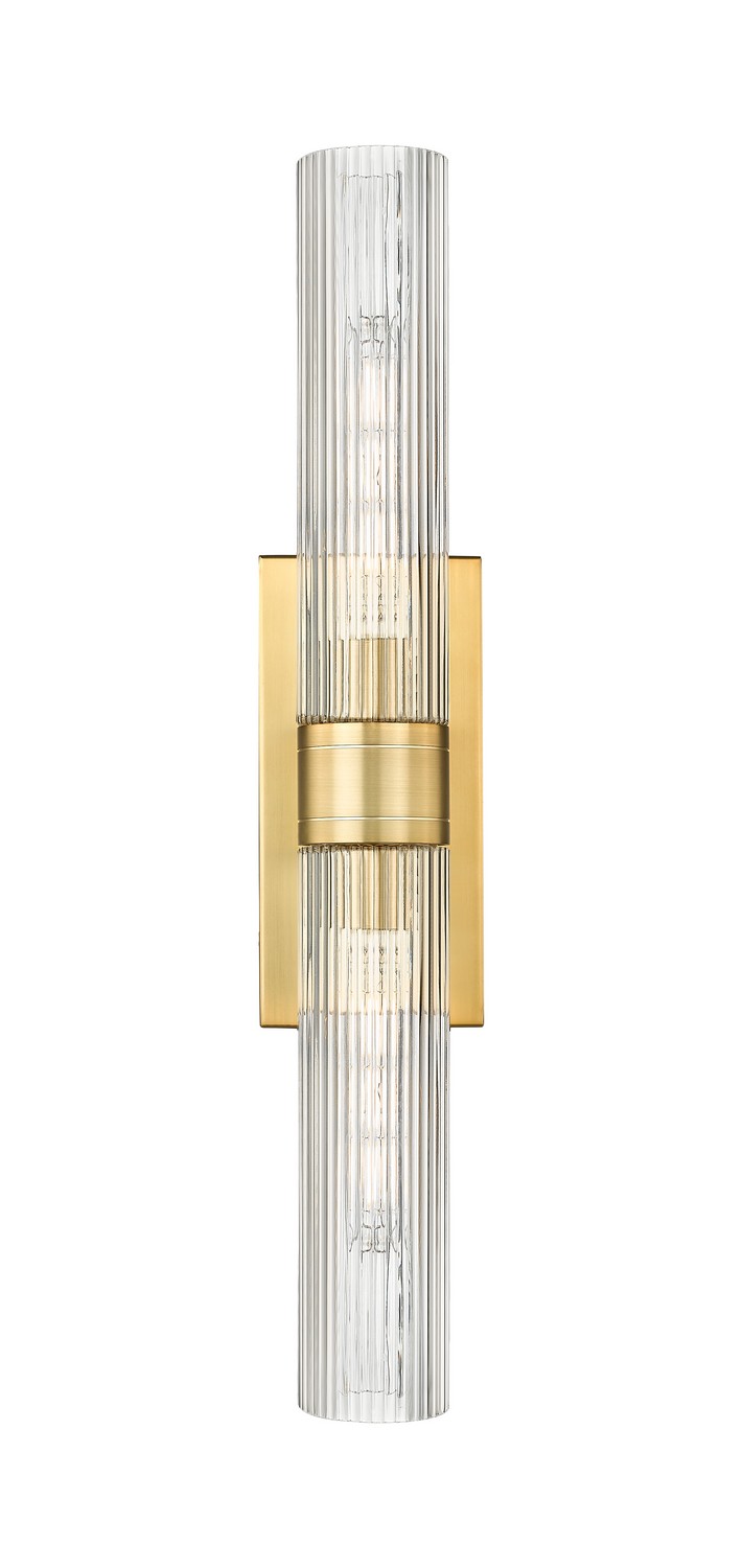 Two Light Bath Vanity by Innovations - Downtown Urban Collection, Satin Gold Finish - 617-2W-SG-G617-11SCL