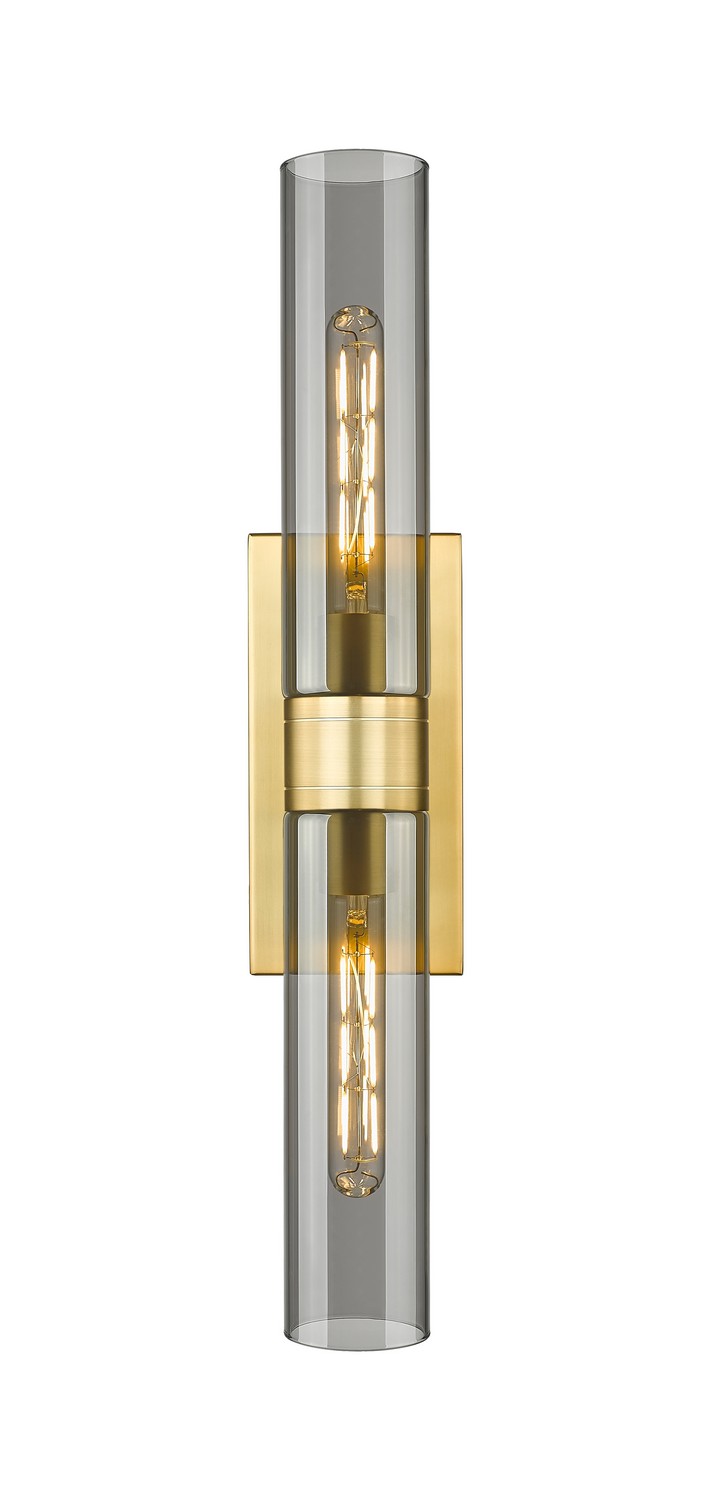 Two Light Bath Vanity by Innovations - Downtown Urban Collection, Satin Gold Finish - 617-2W-SG-G617-11SM