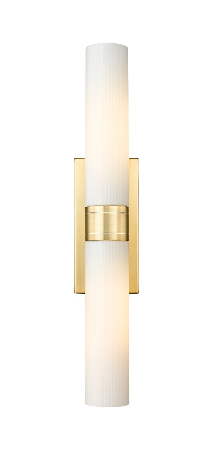 Two Light Bath Vanity by Innovations - Downtown Urban Collection, Satin Gold Finish - 617-2W-SG-G617-11SWH