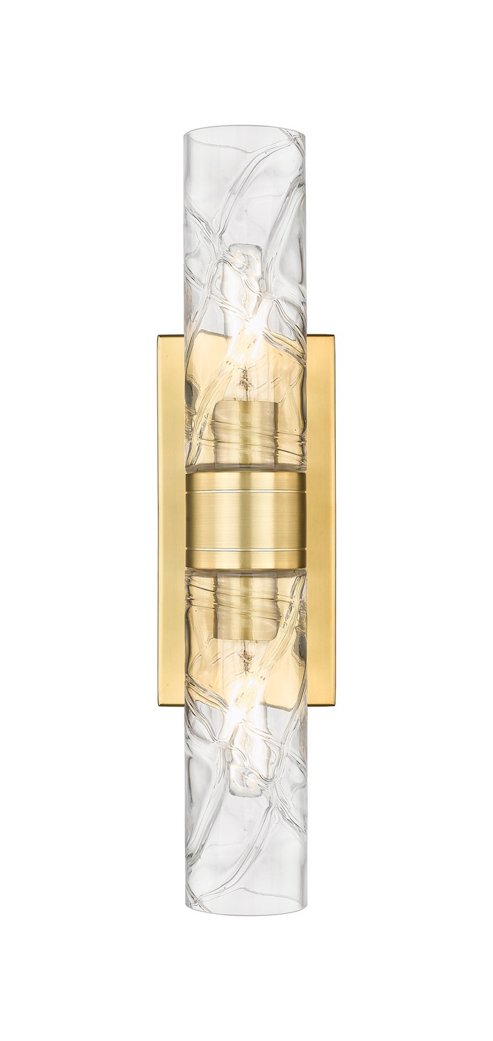 Two Light Bath Vanity by Innovations - Downtown Urban Collection, Satin Gold Finish - 617-2W-SG-G617-8DE