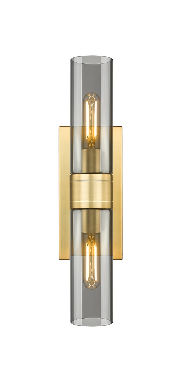 Two Light Bath Vanity by Innovations - Downtown Urban Collection, Satin Gold Finish - 617-2W-SG-G617-8SM