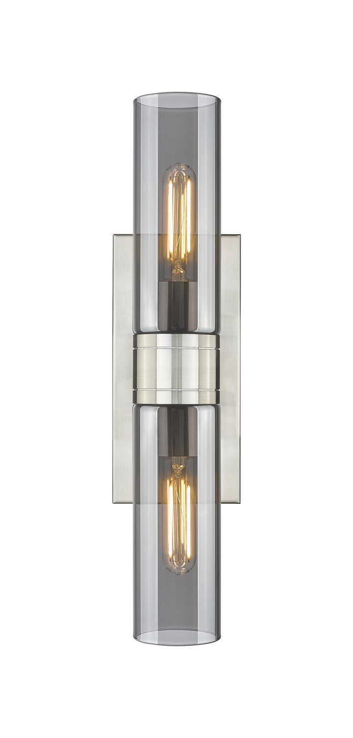 Two Light Bath Vanity by Innovations - Downtown Urban Collection, Satin Nickel Finish - 617-2W-SN-G617-8SM