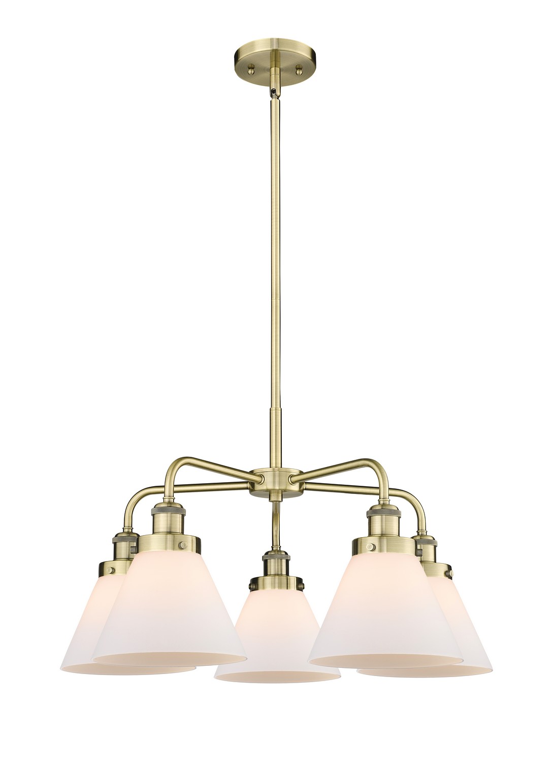 Five Light Chandelier by Innovations - Ballston Urban Collection, Antique Brass Finish - 916-5CR-AB-G41