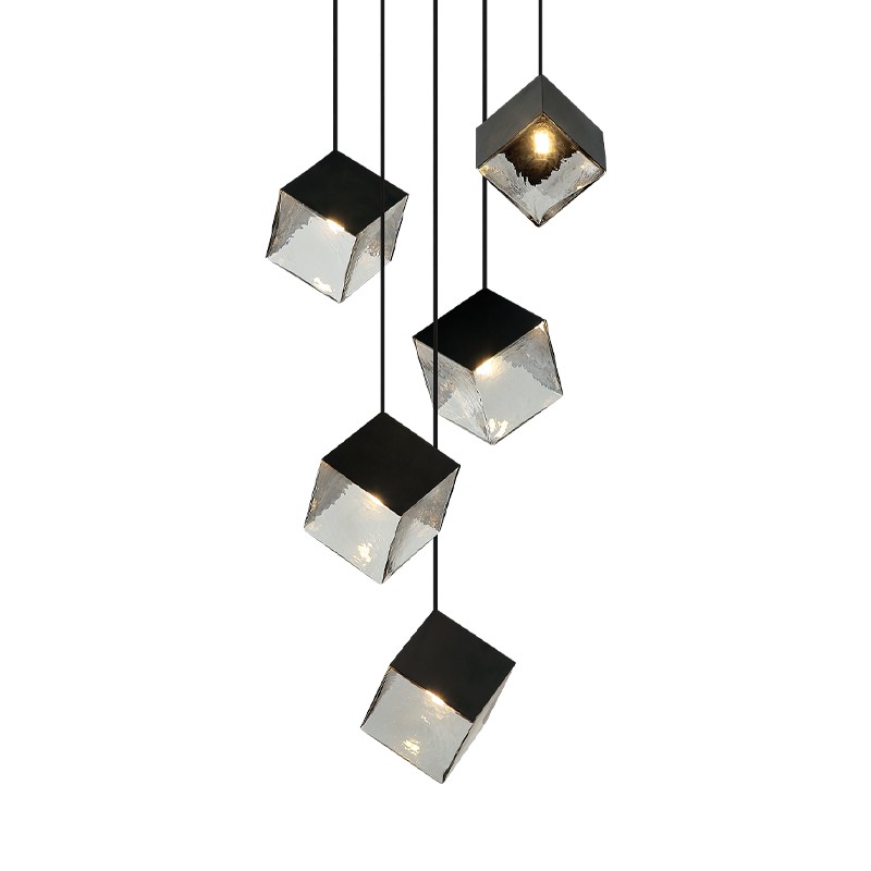 Matteo Lighting Cube Five Light Pendant - C30505MB