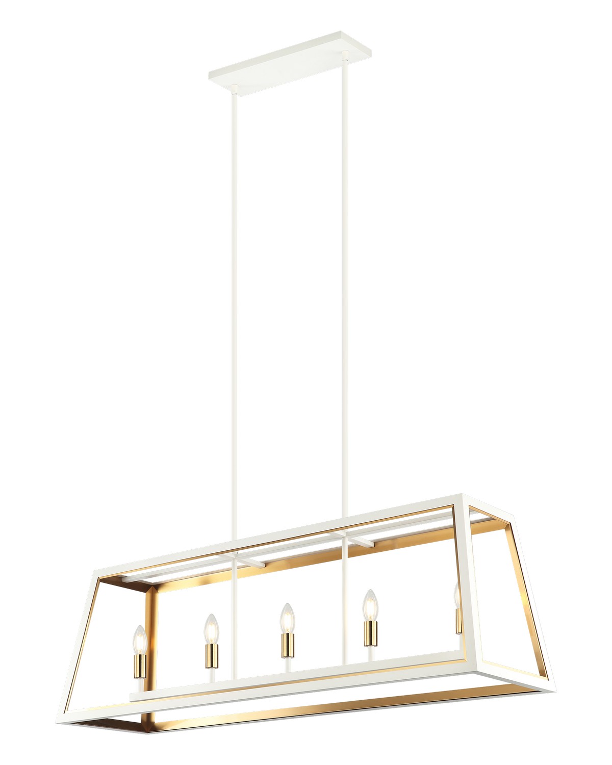 Matteo Lighting C72105WHAG Rosalie 5 Light 12 inch White and Aged Gold Brass Pendant Ceiling Light