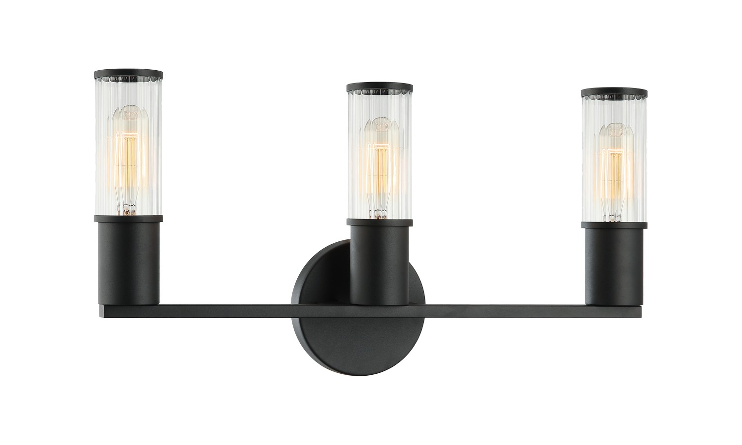 Matteo Lighting S02803MB Klarice 3 Light 18 inch Matte Black Wall Sconce Wall Light