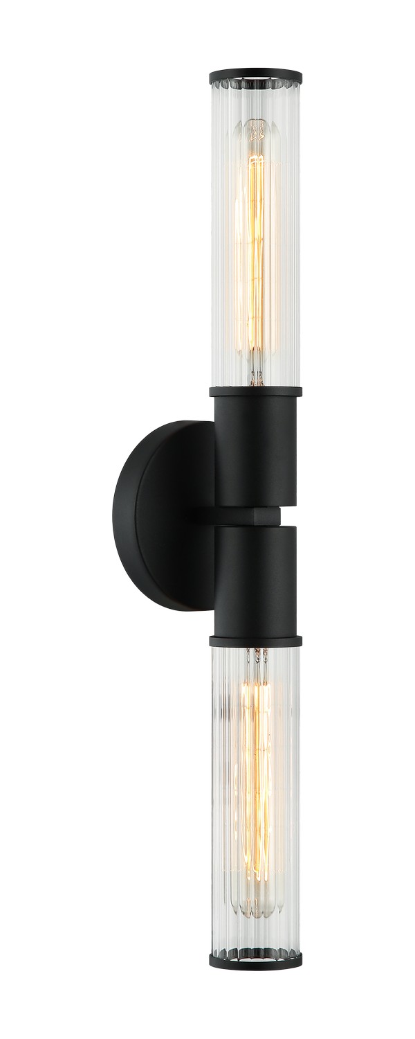 Matteo Lighting S02812MB Klarice 2 Light 4.38 inch Matte Black Wall Sconce Wall Light