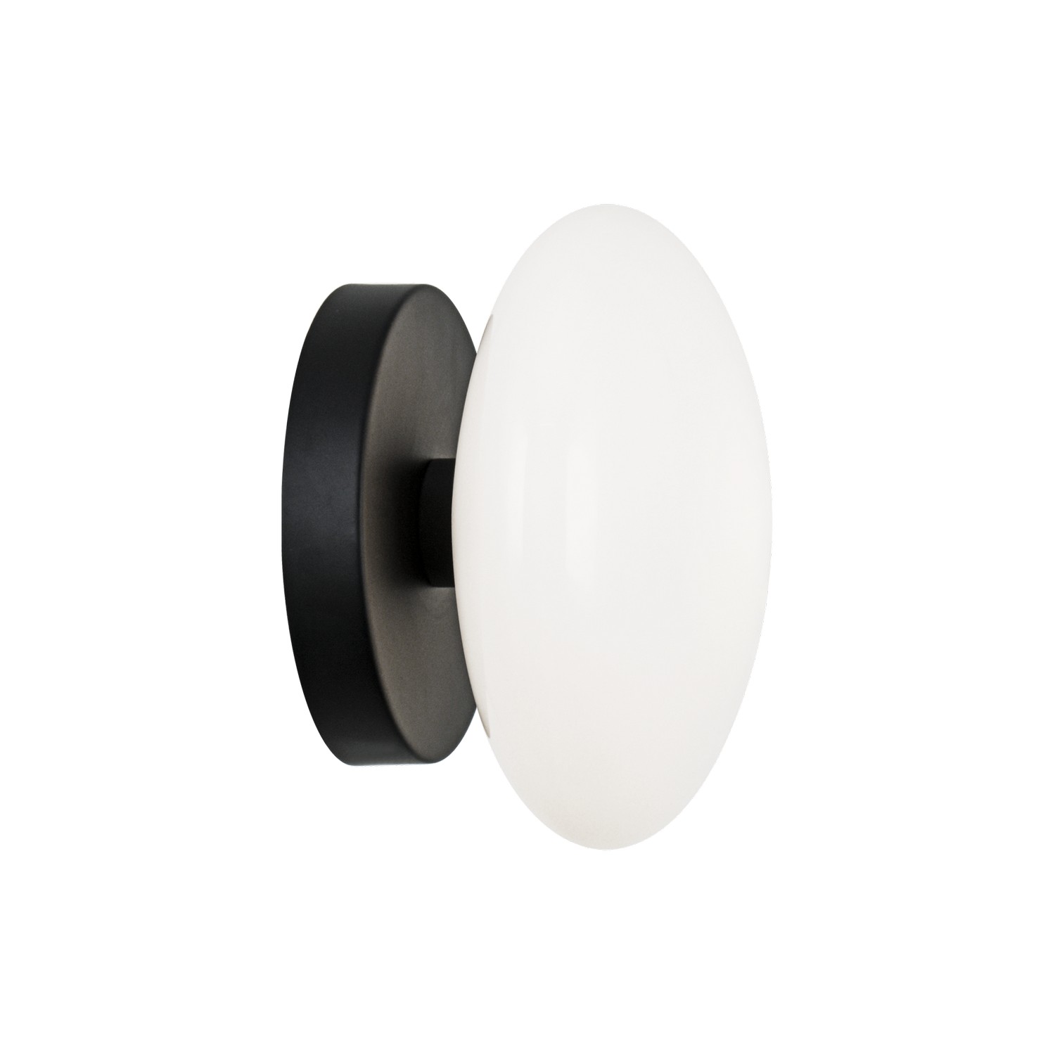 Matteo Lighting S05101MBOP Pearlesque 1 Light 6.38 inch Matte Black Wall Sconce Wall Light in Matte Black and Opal Glass