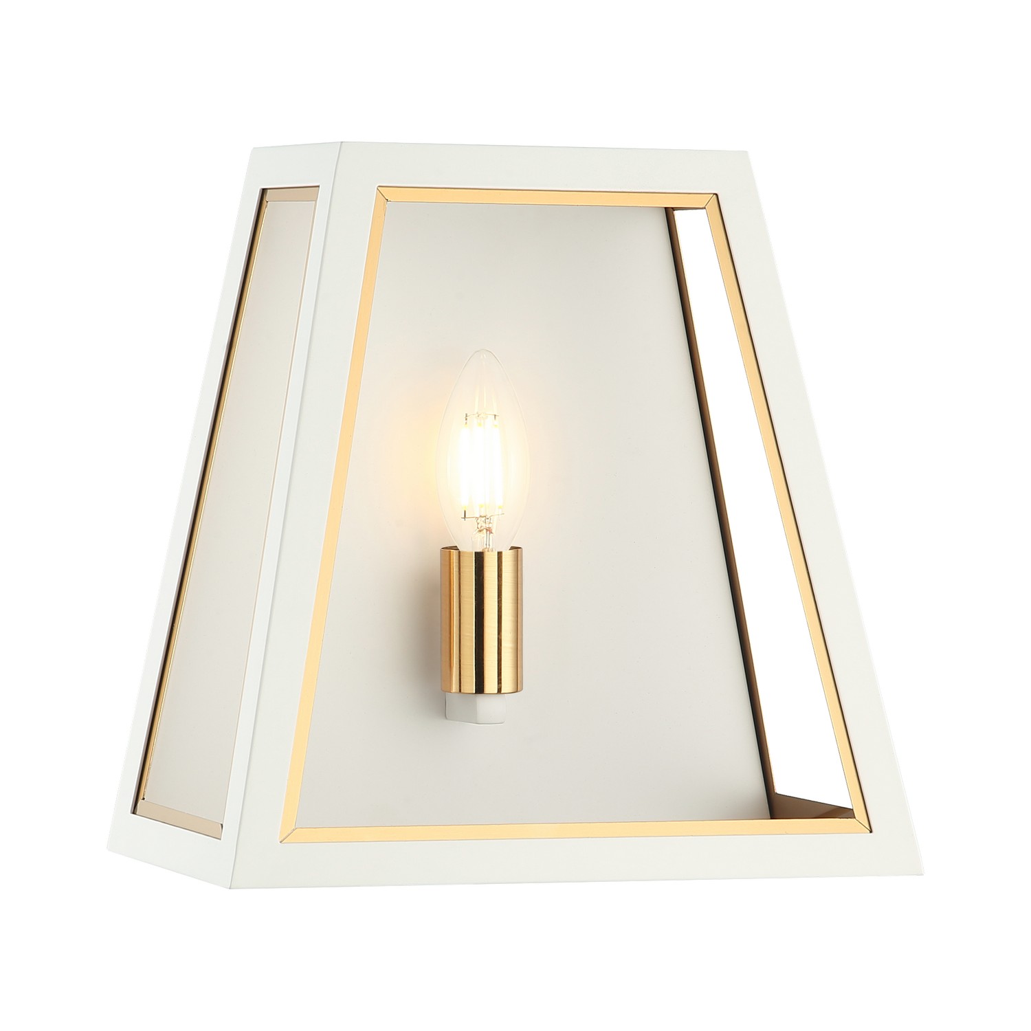 Matteo Lighting W72101WHAG Rosalie 1 Light 10 inch White and Aged Gold Brass Wall Sconce Wall Light