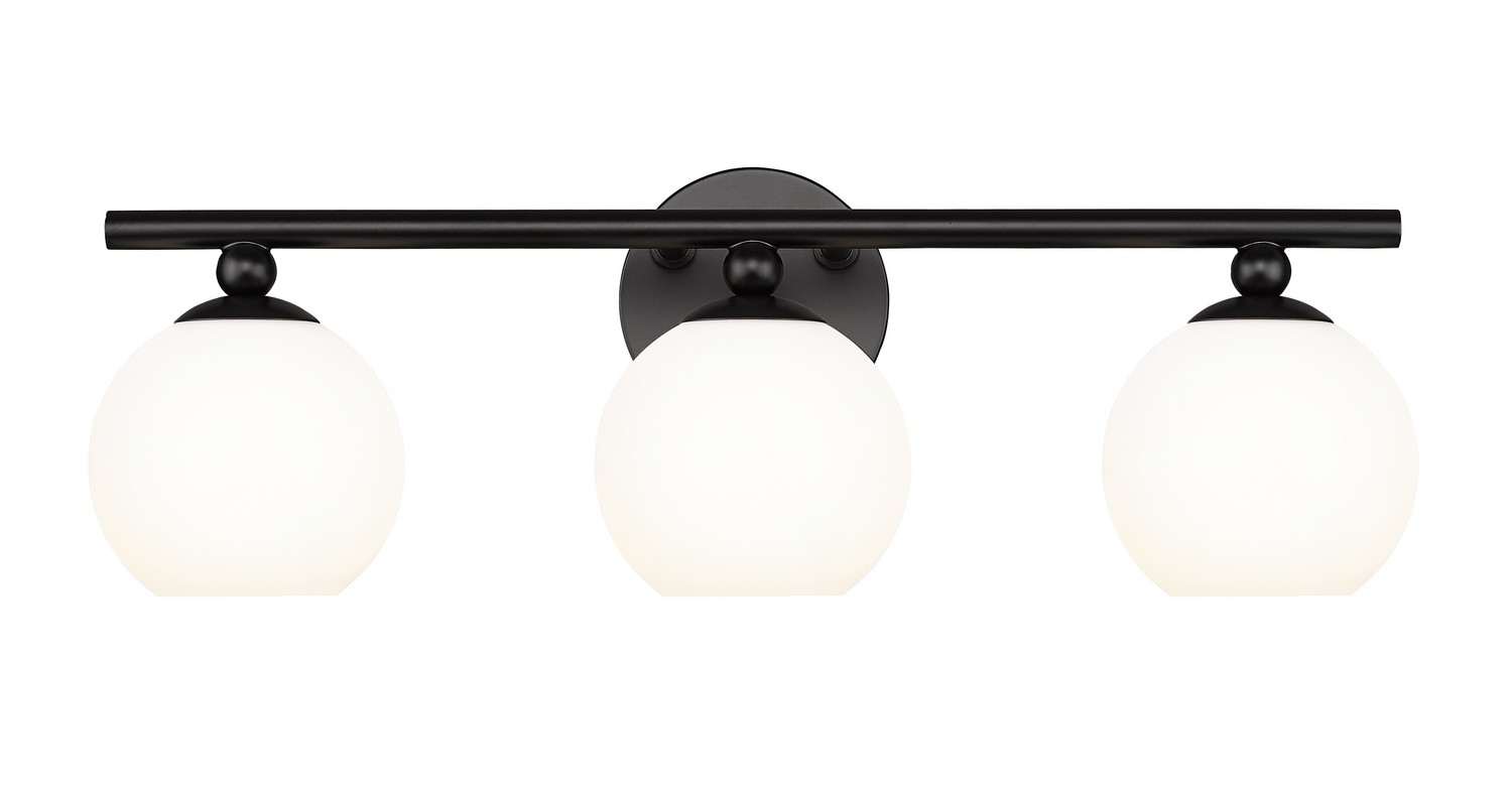 Three Light Vanity by Z-Lite - Neoma Collection, Matte Black Finish - 1100-3V-MB