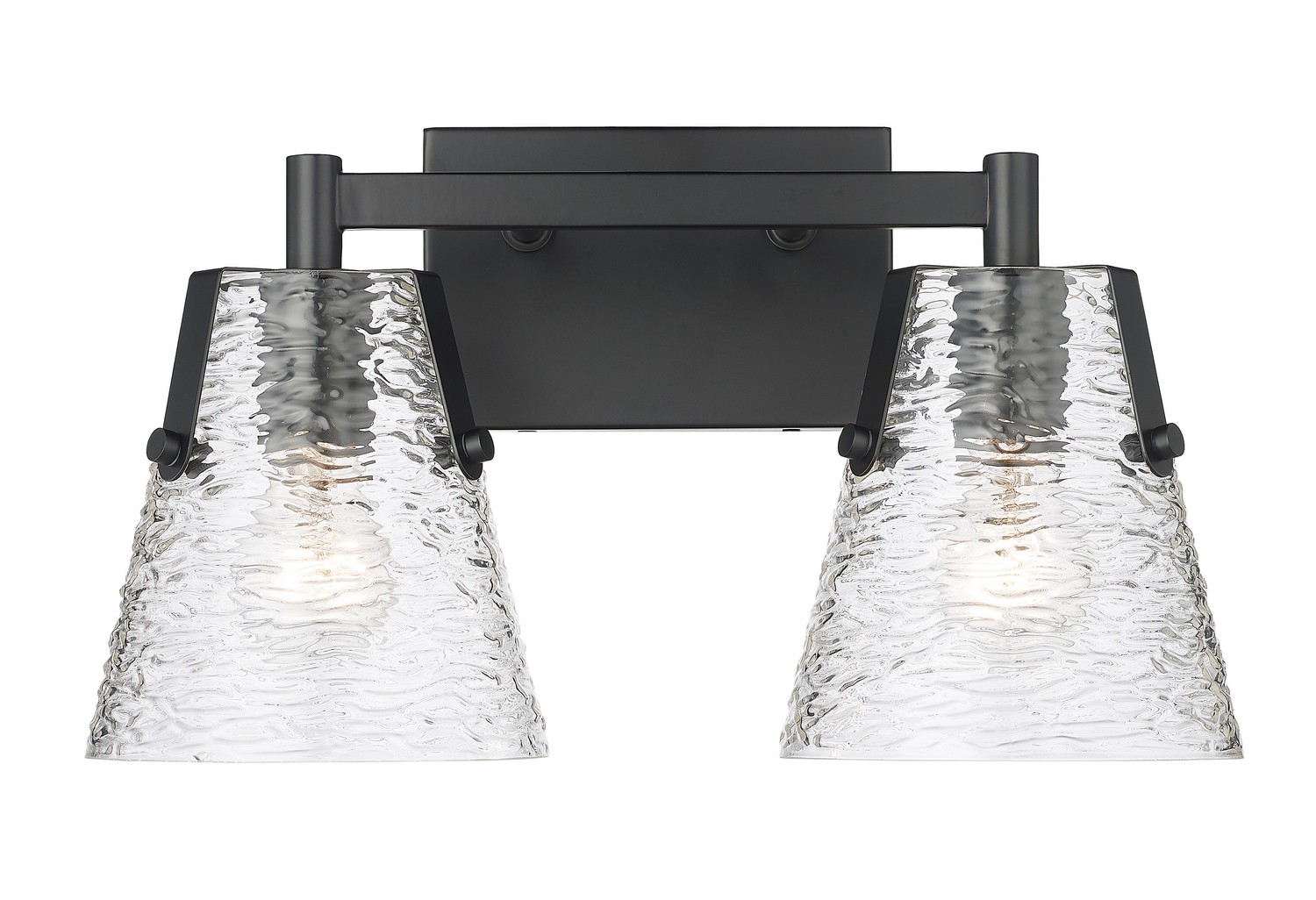 Two Light Vanity by Z-Lite - Analia Collection, Matte Black Finish - 1101-2V-MB
