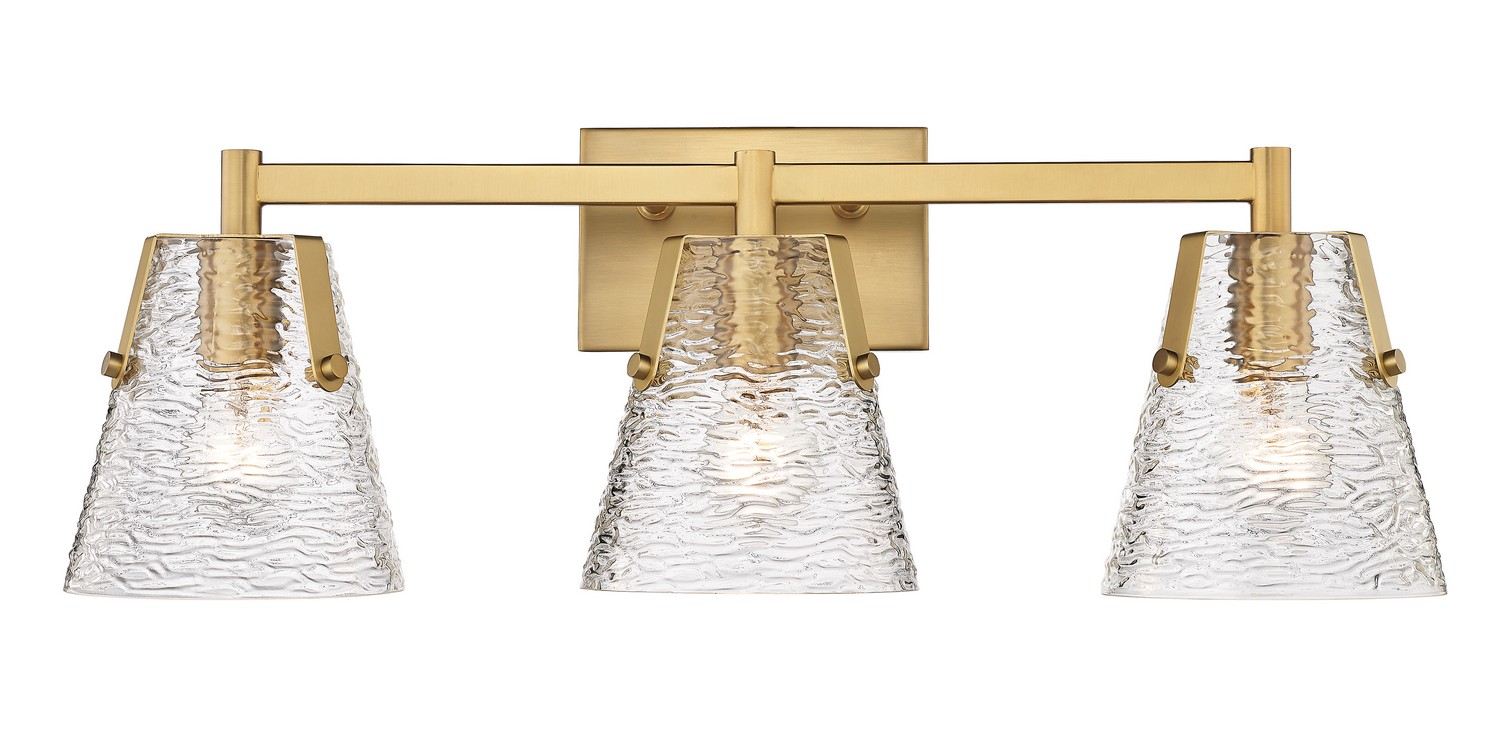 Three Light Vanity by Z-Lite - Analia Collection, Modern Gold Finish - 1101-3V-MGLD