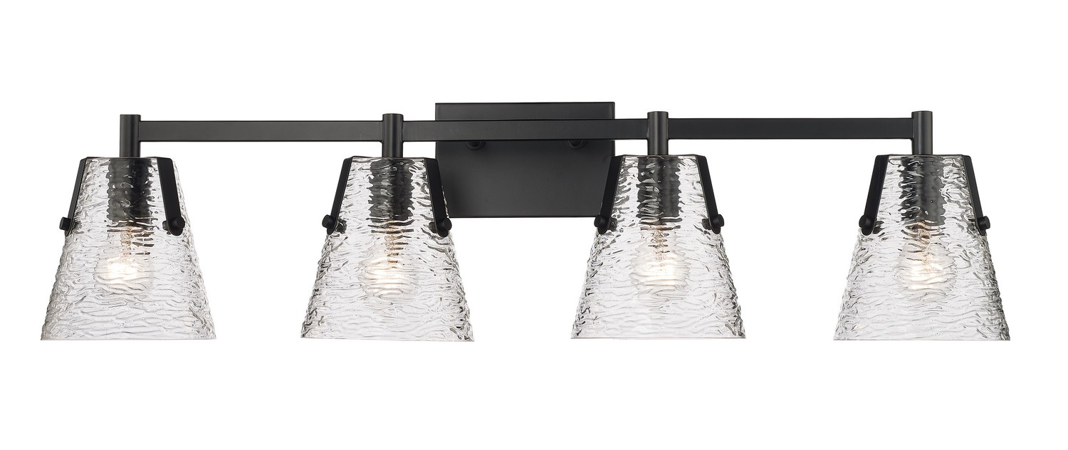 Four Light Vanity by Z-Lite - Analia Collection, Matte Black Finish - 1101-4V-MB