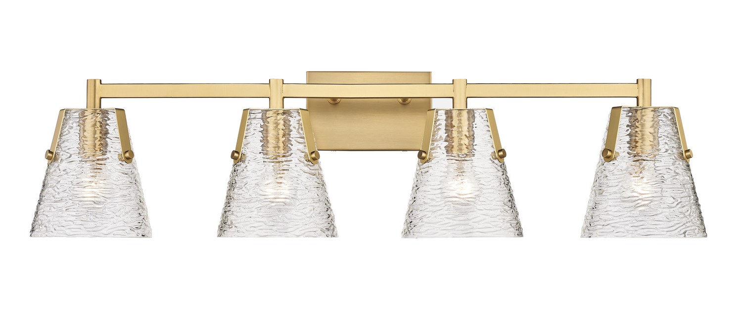 Four Light Vanity by Z-Lite - Analia Collection, Modern Gold Finish - 1101-4V-MGLD