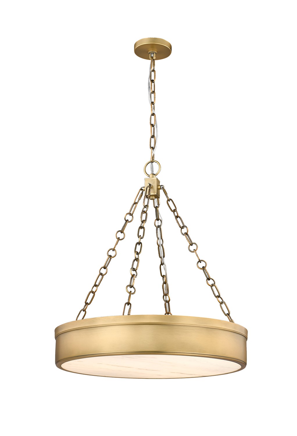 LED Chandelier by Z-Lite - Anders Collection, Rubbed Brass Finish - 1944P22-RB-LED