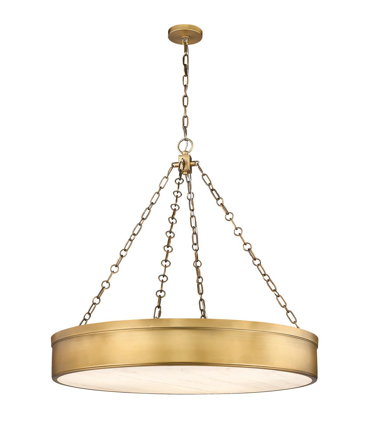 LED Chandelier by Z-Lite - Anders Collection, Rubbed Brass Finish - 1944P33-RB-LED