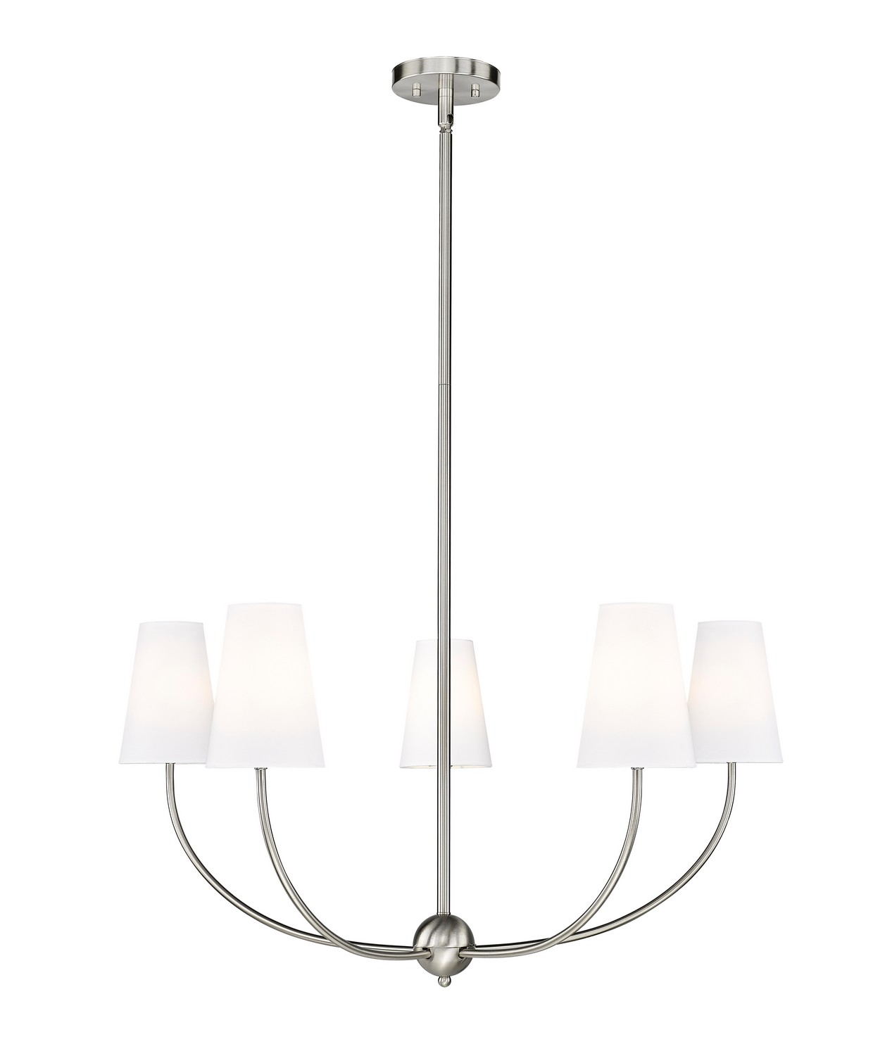Five Light Chandelier by Z-Lite - Shannon Collection, Brushed Nickel Finish - 3040-32BN
