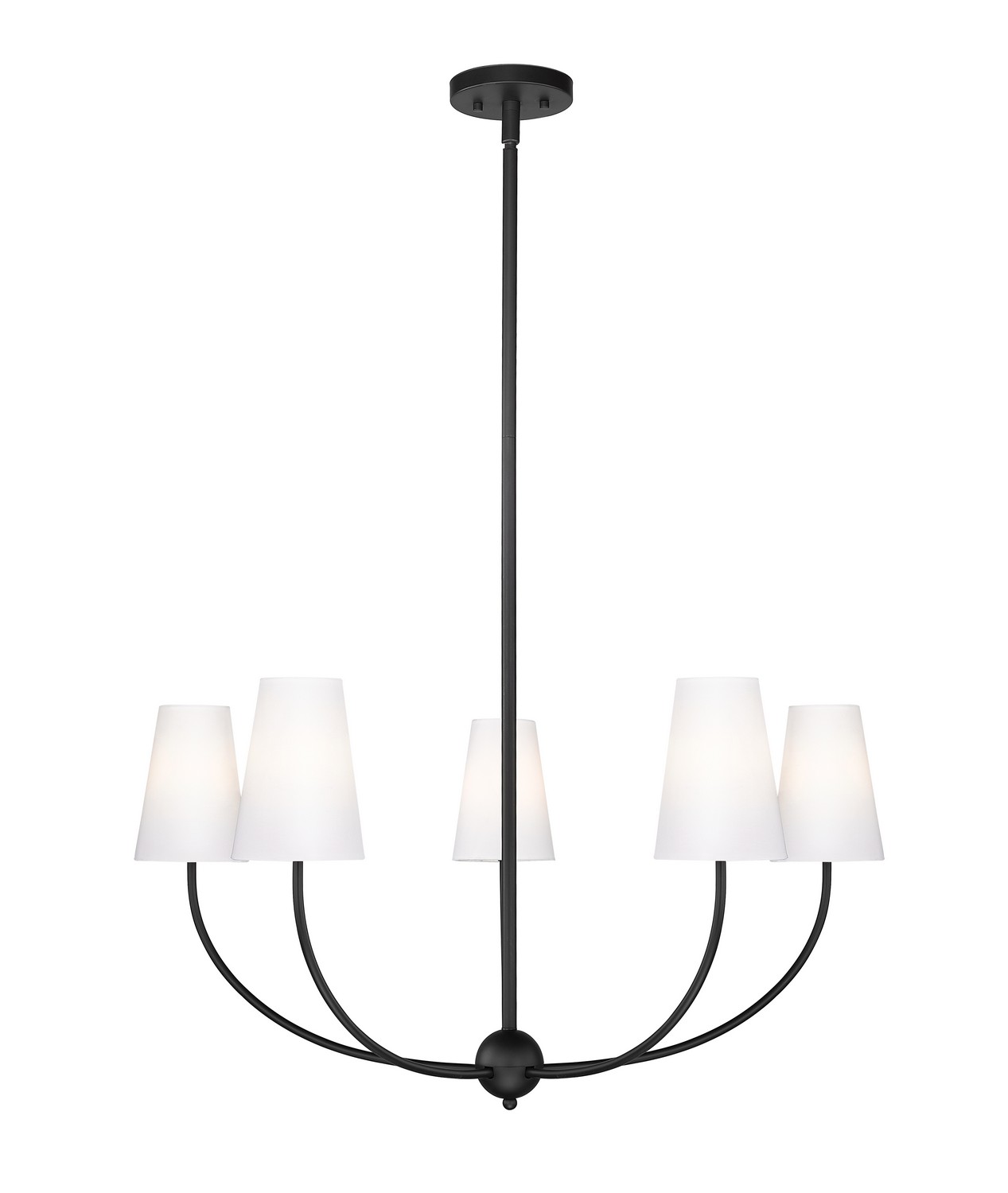 Five Light Chandelier by Z-Lite - Shannon Collection, Matte Black Finish - 3040-32MB