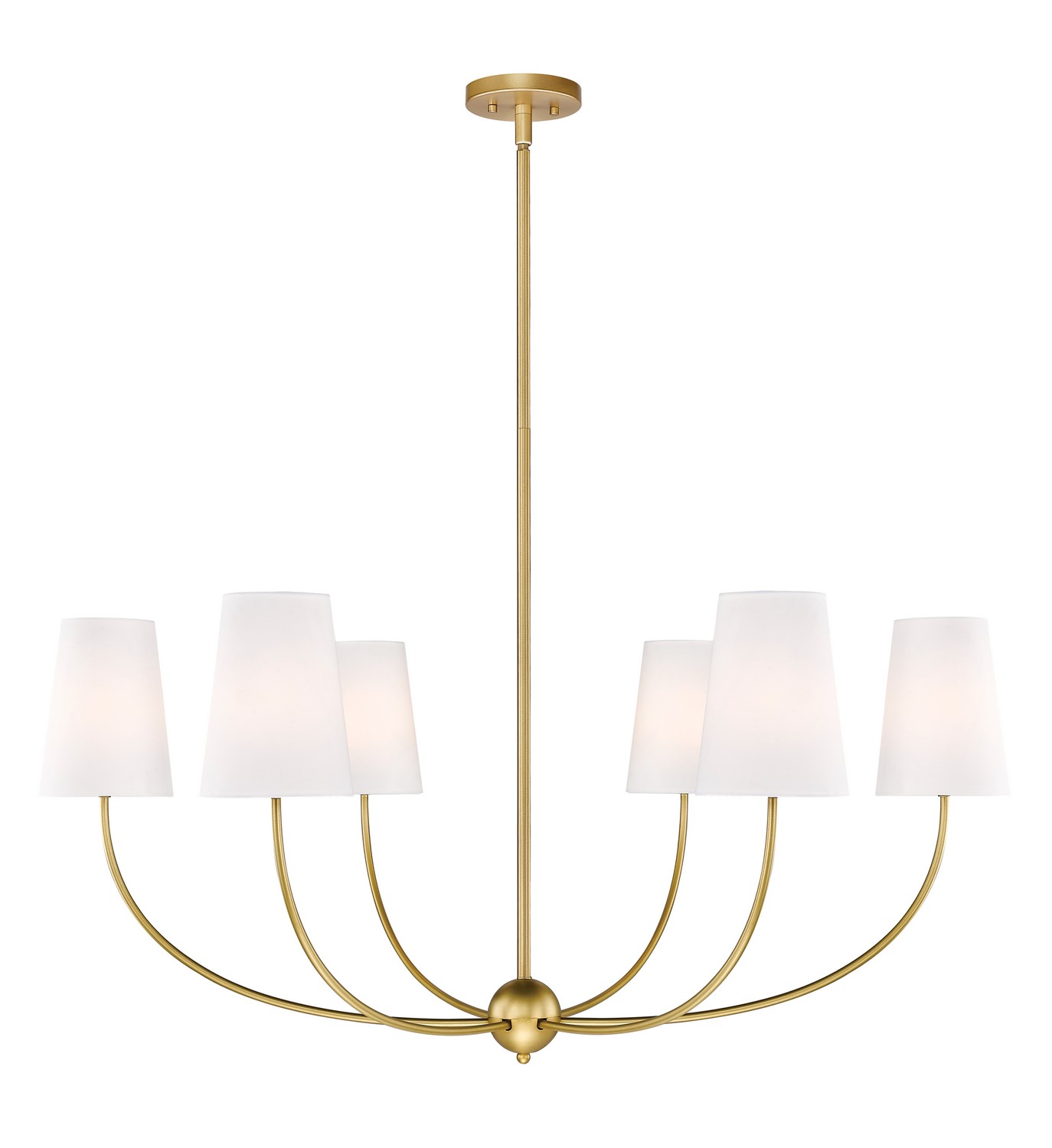 Six Light Chandelier by Z-Lite - Shannon Collection, Rubbed Brass Finish - 3040-42RB