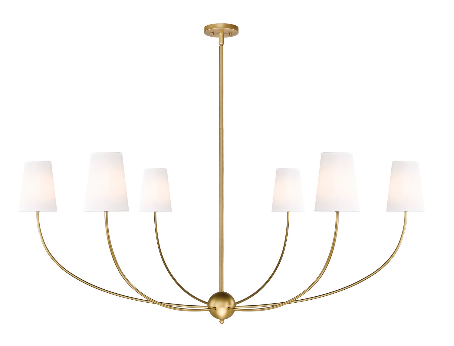 Six Light Chandelier by Z-Lite - Shannon Collection, Rubbed Brass Finish - 3040-62RB