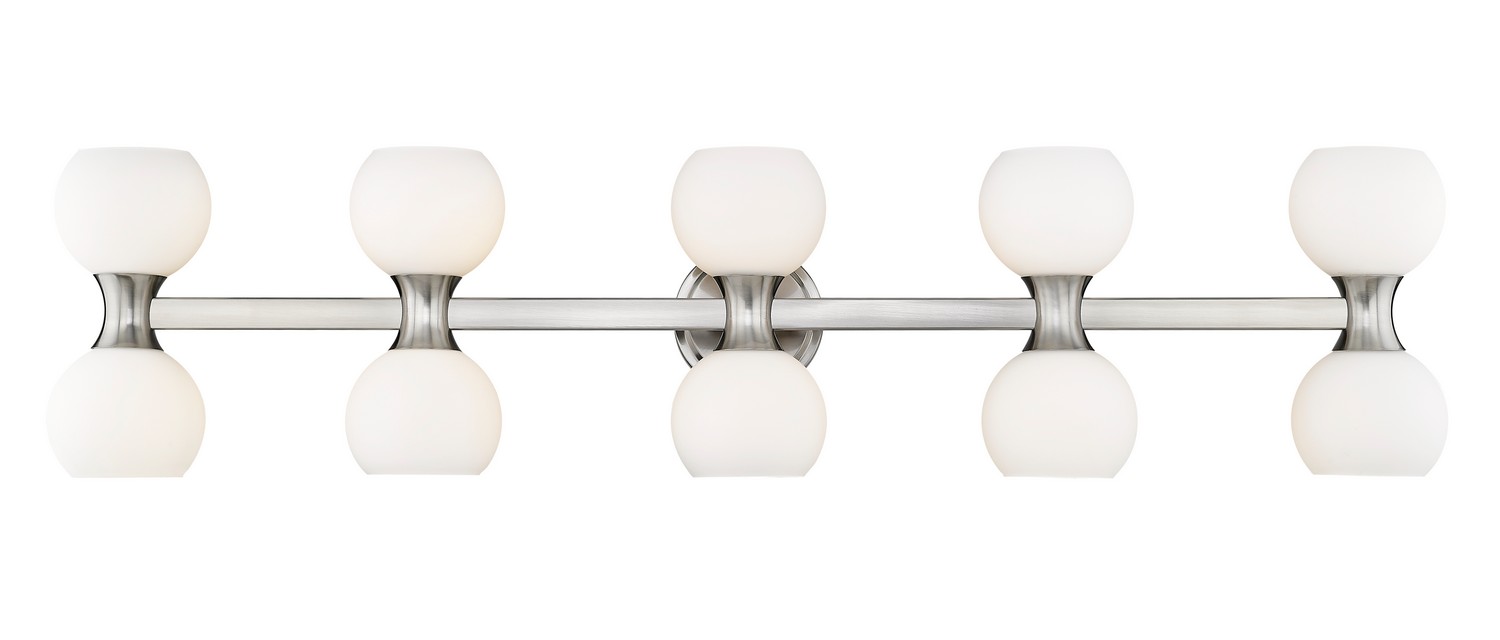 Ten Light Vanity by Z-Lite - Artemis Collection, Brushed Nickel Finish - 494-10V-BN