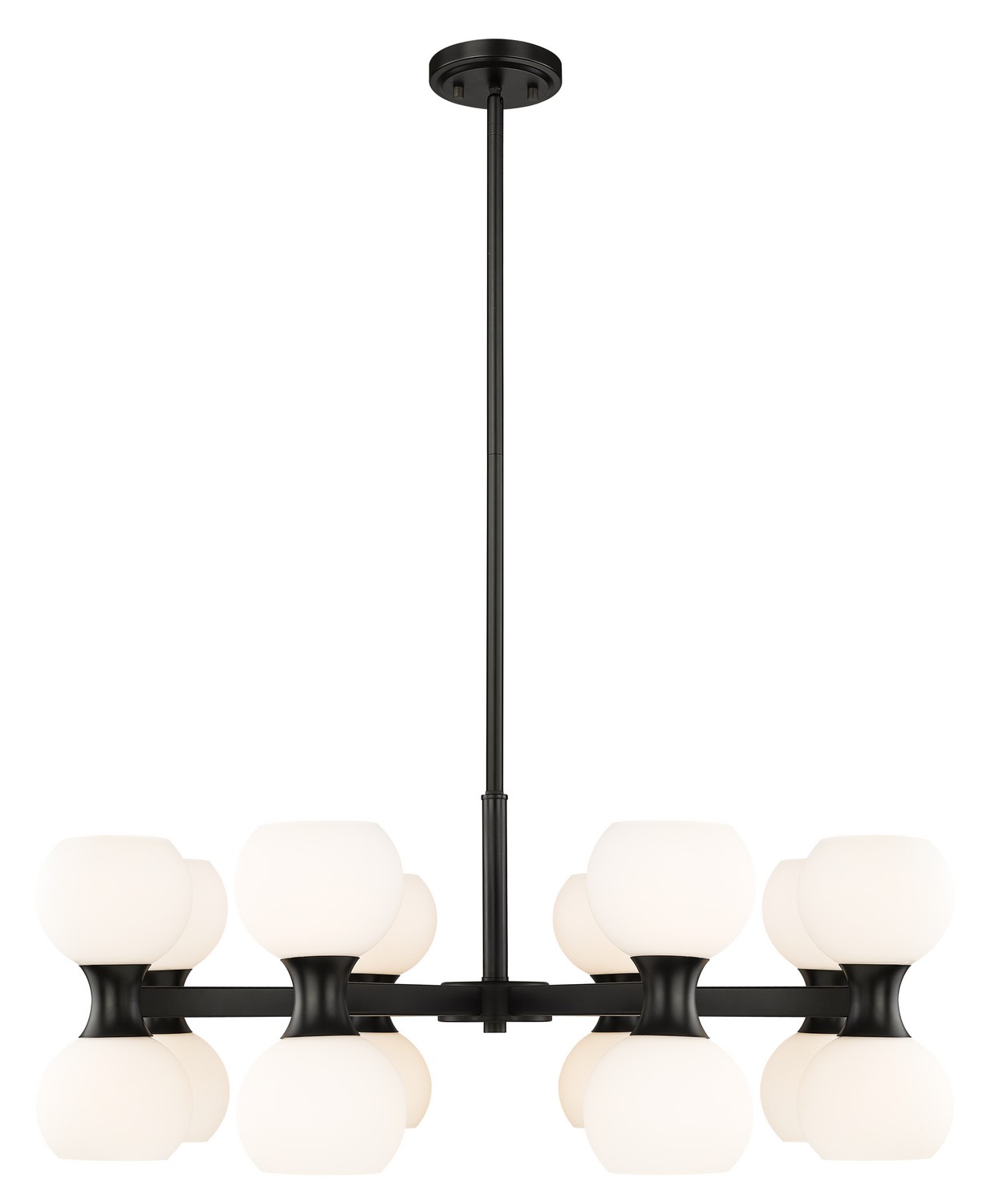 16 Light Chandelier by Z-Lite - Artemis Collection, Matte Black Finish - 494-16MB